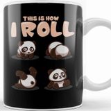 Baskı Dükkanı This Is How I Roll Panda Bear Pun Kupa