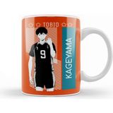 Baskı Dükkanı Tobio Kageyama Porselen Beyaz Kupa Bardak