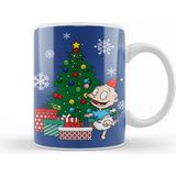 Baskı Dükkanı Tommy Rugrats Around The Christmas Tree Porselen Beyaz Kupa Bardak