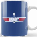 Baskı Dükkanı Top Gun Rugby Rugby Ball Logo Kupa Bardak