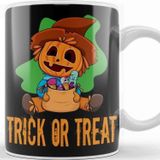 Baskı Dükkanı Trick Or Treat Pumpkin Porselen Beyaz Kupa Bardak