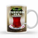 Baskı Dükkanı Türk Çayı Porselen Beyaz Kupa Bardak