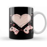 Baskı Dükkanı Video Gamer Valentines Day With Controllers Heart 01 Kupa Bardak