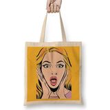 Baskı Dükkanı Vintage Girl Bez Çanta