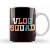 Baskı Dükkanı Vlog Squad Vlogger Vlogging Travel Food Beauty Influencer Beyaz Porselen Kupa Bardak
