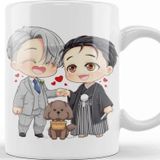 Baskı Dükkanı Wedding Victor Yuuri Yuri On Ice Beyaz Porselen Kupa Bardak