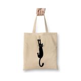 Baskı Dükkanı Yaramaz Kedi Black Cat Holding Bez Çanta