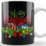 Baskı Dükkanı Yılbaşı Yeni Yıl Konseptli Merry Christmas 010 Kupa Bardak