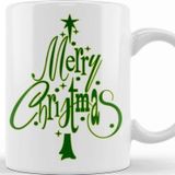 Baskı Dükkanı Yılbaşı Yeni Yıl Konseptli Merry Christmas Tree Kupa Bardak