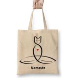 Baskı Dükkanı Yoga Namaste Bez Kadın Günlük Çanta