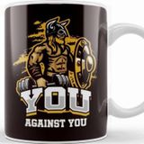 Baskı Dükkanı You Against You Workout Barbell Bodybuilding Weightlifting Kupa
