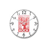 BASKI DÜNYASI Rock Duvar Saati Bombeli Gercek Cam
