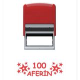 Baskı Life 100 Aferin Öğretmen Kaşesi Kırmızı