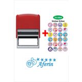 Baskı Life Öğretmen Kaşesi Aferin Kaşe Otomatik Mühür Kaşe 25