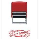 Baskı Life Yıldız Öğrenci Öğretmen Kaşesi Kırmızı