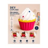 baski.zade Dev Cupcake Dekoratif Saklama Kutusu,Makyaj Organizer, Organizer, Takı Toka Düzenleyici, İkramlık