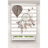 BASKICINIZ Çocuk odası- Balon ve Rüya Kapanı Desenli Zebra Perde - YZN-1200