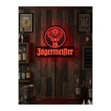 BASKIDURAĞI Jägermeister Geyik Logolu Neon Bar Tabela Işıklı Dekoratif Masa Lambası