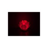 Baskıhanem Estetik Lotus Çiçeği Kırmızı Gece Lambası - Romantik Ambiyans Aydınlatma Kırmızı 8 x 8