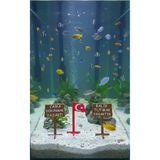 baskıhomed - Akvaryum Dekoratif Uyarı Tabelası Seti - Akvaryum İçi Dekor