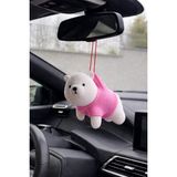 Baskıhomed - Pembe Sevimli Ayıcık Dikiz Aynası Süsü - Araç Aksesuar - Oto Aksesuar - 07-Pembe