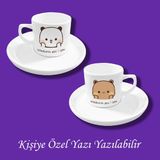Baskılı 2'li Kahve Fincan Seti, Kişiye Özel Tasarım, Şık ve Kullanışlı. - Seçenek 1