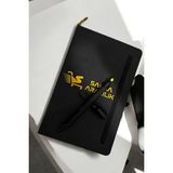 Baskılı Defter ve Keçeli Tükenmez Kalem Touch Padli Isme Özel - 18S-Siyah