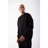 Baskılı Kadın Günlük Stil Haki Yeşil Üç İplik Tipografi Tasarım Sweatshirt