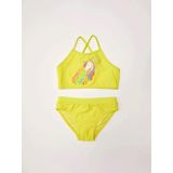 Baskılı kız çocuk bikini takım SARI 9-10 Yaş