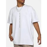 Baskılı Oversize Bisiklet Yaka Erkek T-Shirt