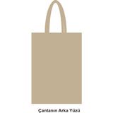 Baskılı Saplı Market Çantası Bez Poşet