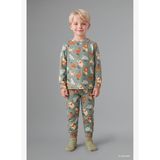 Baskılı Uzun Kollu Üst Lastikli Paça Alt 2'li Pijama Takımı Erkek Bebek