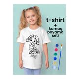 BaskılıTshirt Niloya Tişört Boyama Seti – Çocuk Full Set Fırçalı, Kreatif Elbise Tasarım Oyunu, 3+ Yaş