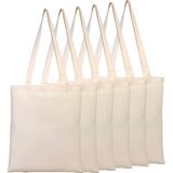 Baskısız Ham Bez Çanta 6'lı 160 Gr. %100 Pamuk Kumaş Punch ve Boyamaya Uygun