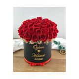 Baskıtek Büyük Boy Silindir Kutuda Yapay Güller, Isteme Çiçeği, Söz Çiçeği, Nişan Çiçeği,