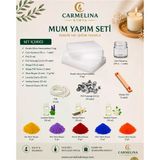 Başlangıç Mum Yapim Setleri, Parafin- Mum Boyalari, Mum Esanlari- ahsap fitil- çıt çıt- Kavonoz