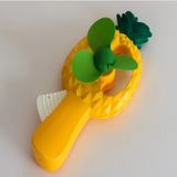 Basmalı El Vantilatörü, El Fanı, Manuel Basmalı Pilsiz Taşınabilir Mini Fan Soğutucu Elma, Kiwi, Ananas Şeklinde Taşınabilir Mini Fan, Sarı Renk, Dekoratif