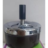 Basmalı Küllük, Kahverengi, 11cm Yükseklik, 9cm Çap, Krom Kaplama