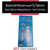Basmalı Rezervuar İç Takımı – Vitrifiye Uyumlu – Tam Takım Mekanizma – Yerli Üretim