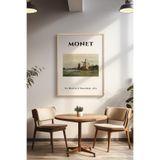 Basquiart Claude Monet Temalı Serisi Ahşap Çerçeveli Poster, Tablo Duvar Dekoru No:16 Ahşap 33 x 48