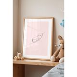 Basquiart Çocuk Odası, Bebek Odası Ahşap Çerçeveli Poster, Tablo No:123 Ahşap 30 x 40