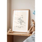 Basquiart Çocuk Odası, Bebek Odası Ahşap Çerçeveli Poster, Tablo No:127 Ahşap 15 x 21