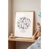 Basquiart Çocuk Odası, Bebek Odası Ahşap Çerçeveli Poster, Tablo No:132 Ahşap 15 x 21