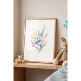 Basquiart Çocuk Odası, Bebek Odası Ahşap Çerçeveli Poster, Tablo No:138 Ahşap 15 x 21