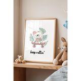 Basquiart Çocuk Odası, Bebek Odası Ahşap Çerçeveli Poster, Tablo No:146 Ahşap 33 x 48