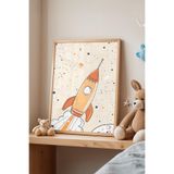Basquiart Çocuk Odası, Bebek Odası Ahşap Çerçeveli Poster, Tablo No:169 Ahşap 33 x 48