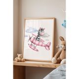 Basquiart Çocuk Odası, Bebek Odası Ahşap Çerçeveli Poster, Tablo No:41 Ahşap 30 x 40