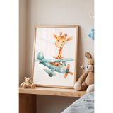 Basquiart Çocuk Odası, Bebek Odası Ahşap Çerçeveli Poster, Tablo No:48 Ahşap 21 x 30