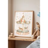 Basquiart Çocuk Odası, Bebek Odası Ahşap Çerçeveli Poster, Tablo No:50 Ahşap 15 x 21