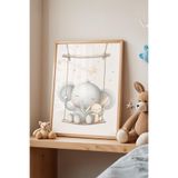 Basquiart Çocuk Odası, Bebek Odası Ahşap Çerçeveli Poster, Tablo No:73 Ahşap 15 x 21